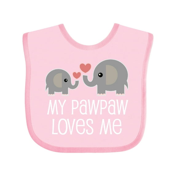 Inktastic My Pawpaw Loves Me Gift Boys or Girls Baby Bib