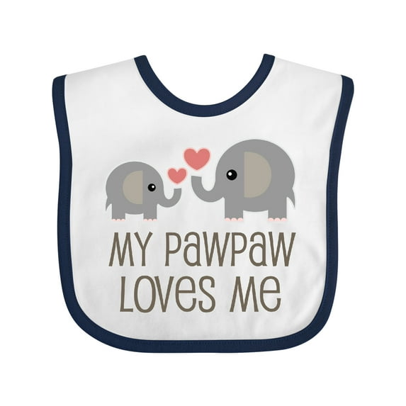 Inktastic My Pawpaw Loves Me Grandchild Boys or Girls Baby Bib