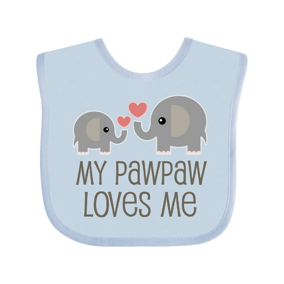 Inktastic My Pawpaw Loves Me Grandchild Boys or Girls Baby Bib