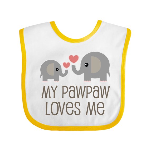 Inktastic My Pawpaw Loves Me Grandchild Boys or Girls Baby Bib