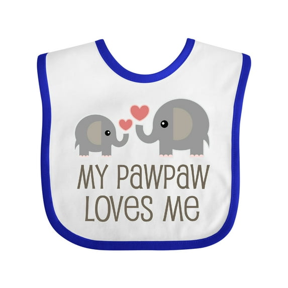 Inktastic My Pawpaw Loves Me Grandchild Boys or Girls Baby Bib