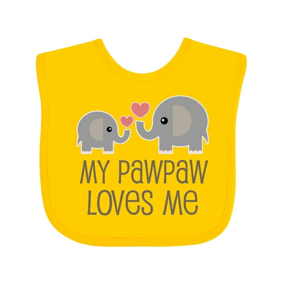 Inktastic My Pawpaw Loves Me Grandchild Boys or Girls Baby Bib