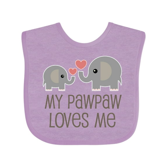 Inktastic My Pawpaw Loves Me Grandchild Boys or Girls Baby Bib