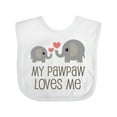 thumbnail image 1 of Inktastic My Pawpaw Loves Me Grandchild Boys or Girls Baby Bib, 1 of 4