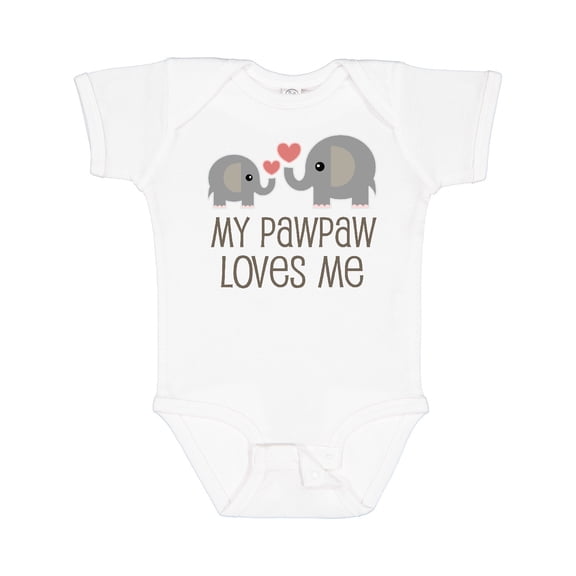 Inktastic My Pawpaw Loves Me Grandchild Boys or Girls Baby Bodysuit