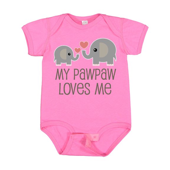 Inktastic My Pawpaw Loves Me Grandchild Boys or Girls Baby Bodysuit