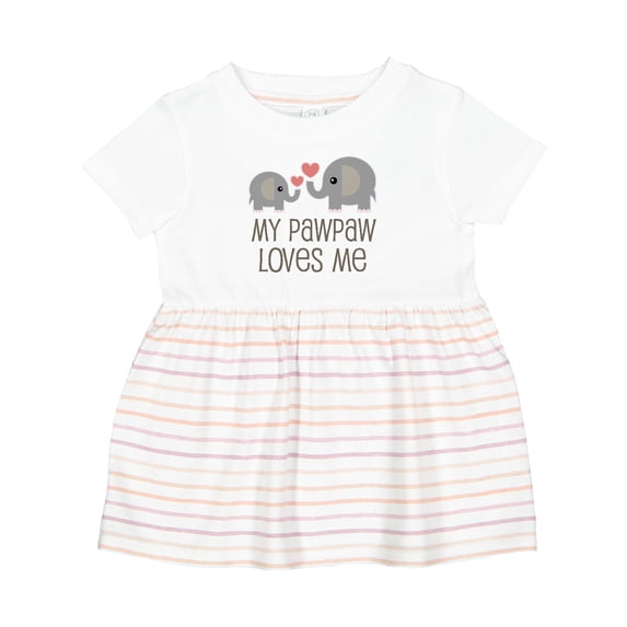 Inktastic My Pawpaw Loves Me Grandchild Girls Baby Dress