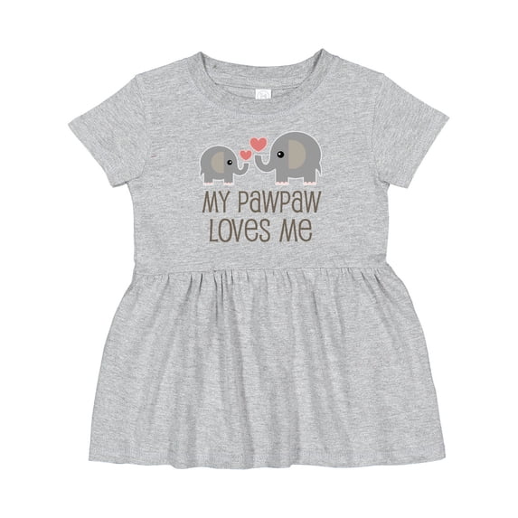 Inktastic My Pawpaw Loves Me Grandchild Girls Baby Dress