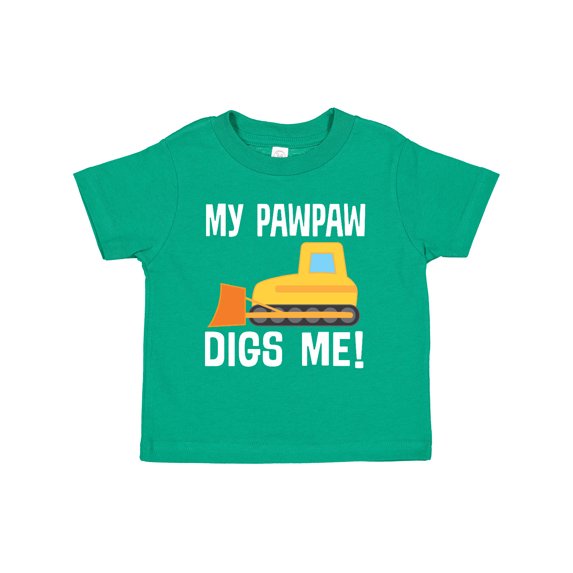 Inktastic My Pawpaw Loves Me Grandson Construction Truck Boys Toddler T-Shirt
