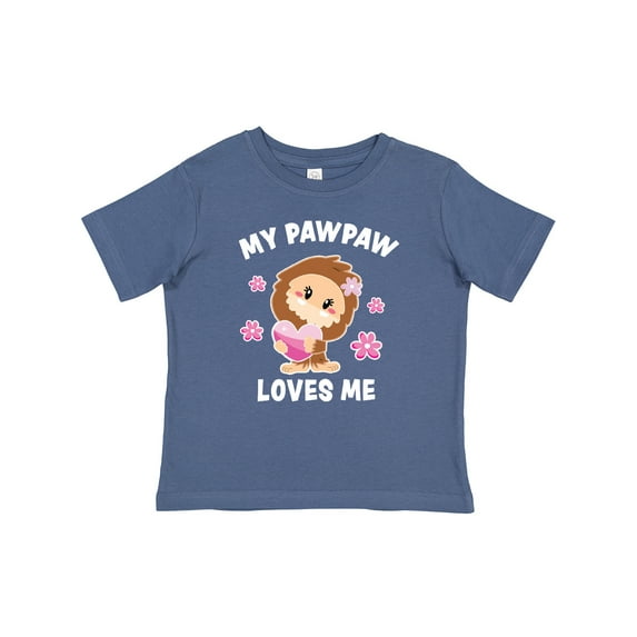 Inktastic My Pawpaw Loves Me with Bigfoot Girls Baby T-Shirt