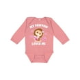 thumbnail image 1 of Inktastic My Pawpaw Loves Me with Bigfoot Girls Long Sleeve Baby Bodysuit, 1 of 5