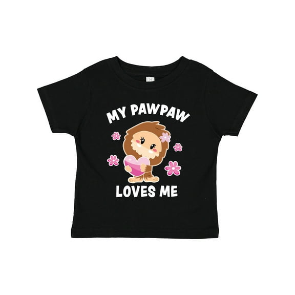 Inktastic My Pawpaw Loves Me with Bigfoot Girls Toddler T-Shirt