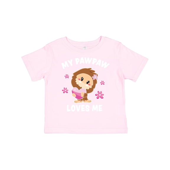 Inktastic My Pawpaw Loves Me with Bigfoot Girls Toddler T-Shirt