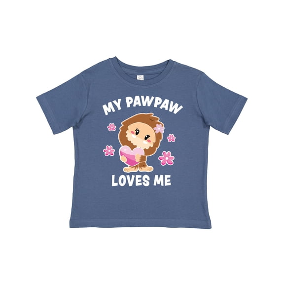 Inktastic My Pawpaw Loves Me with Bigfoot Girls Toddler T-Shirt