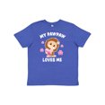 thumbnail image 1 of Inktastic My Pawpaw Loves Me with Bigfoot Youth T-Shirt, 1 of 5