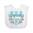 thumbnail image 1 of Inktastic My Pawpaw Loves Me with Flowers and Hearts Boys or Girls Baby Bib, 1 of 4