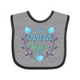 thumbnail image 1 of Inktastic My Pawpaw Loves Me with Flowers and Hearts Boys or Girls Baby Bib, 1 of 4