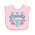 thumbnail image 1 of Inktastic My Pawpaw Loves Me with Flowers and Hearts Boys or Girls Baby Bib, 1 of 4