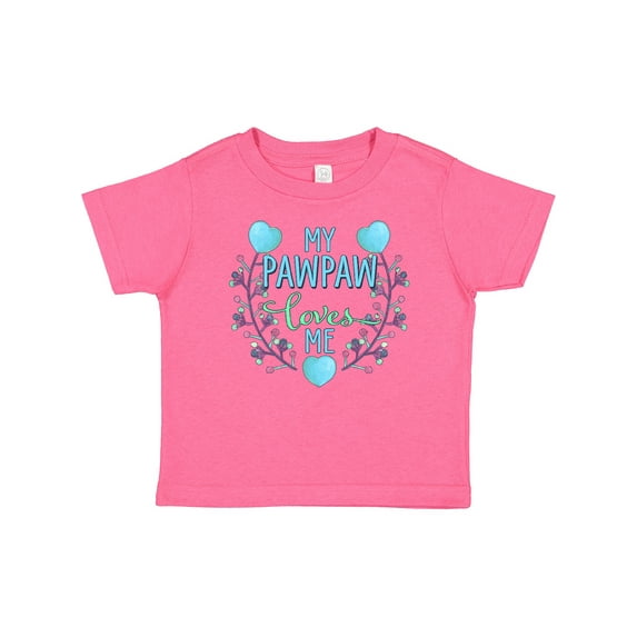 Inktastic My Pawpaw Loves Me with Flowers and Hearts Boys or Girls Baby T-Shirt