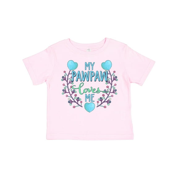 Inktastic My Pawpaw Loves Me with Flowers and Hearts Boys or Girls Toddler T-Shirt