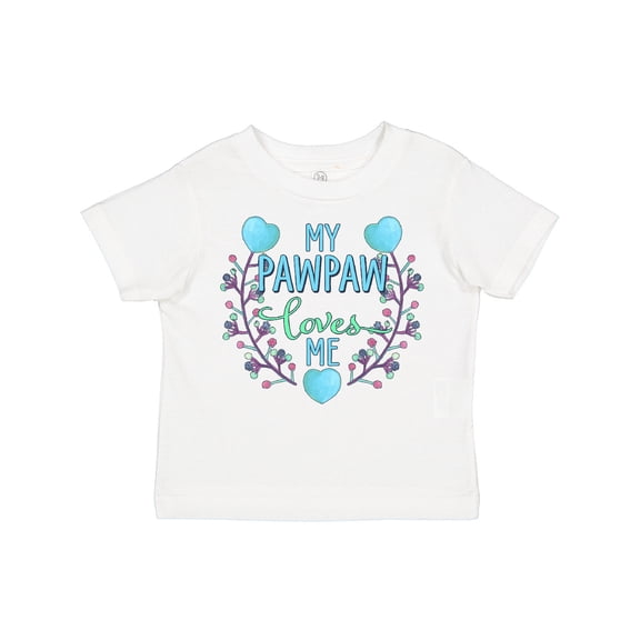 Inktastic My Pawpaw Loves Me with Flowers and Hearts Boys or Girls Toddler T-Shirt