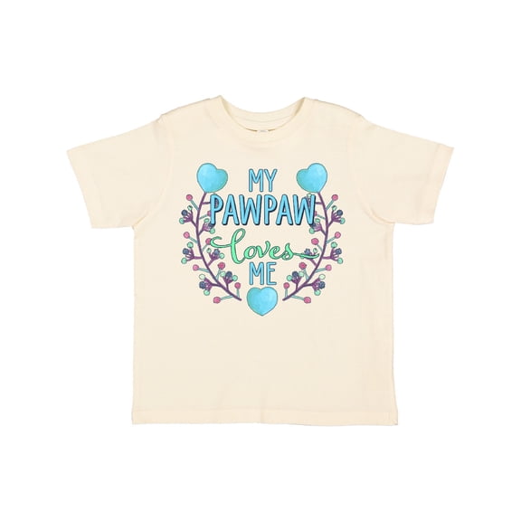 Inktastic My Pawpaw Loves Me with Flowers and Hearts Boys or Girls Toddler T-Shirt