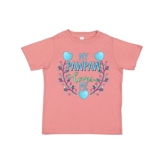 Inktastic My Pawpaw Loves Me with Flowers and Hearts Boys or Girls Toddler T-Shirt