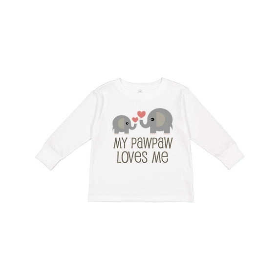 Inktastic My Pawpaw Loves me Grandchild Boys or Girls Long Sleeve Toddler T-Shirt