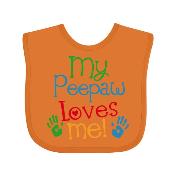 Inktastic My Peepaw Loves Me Boys or Girls Baby Bib
