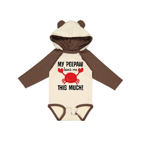 Inktastic My Peepaw Loves Me Boys or Girls Long Sleeve Baby Bodysuit