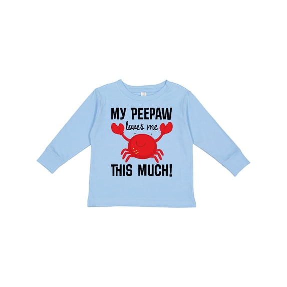 Inktastic My Peepaw Loves Me Boys or Girls Long Sleeve Toddler T-Shirt