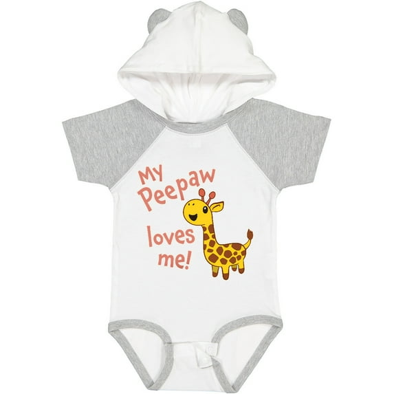 Inktastic My Peepaw Loves Me Cute Giraffe Boys or Girls Baby Bodysuit