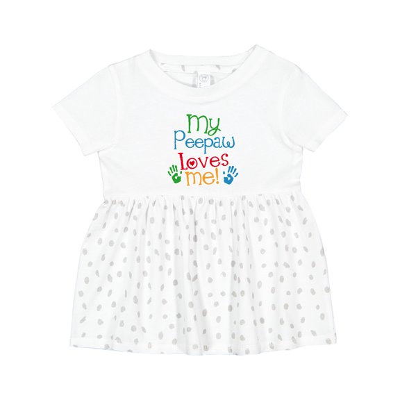 Inktastic My Peepaw Loves Me Girls Baby Dress