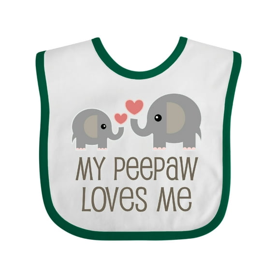 Inktastic My Peepaw Loves Me Grandchild Boys or Girls Baby Bib