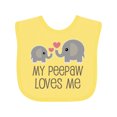 thumbnail image 1 of Inktastic My Peepaw Loves Me Grandchild Boys or Girls Baby Bib, 1 of 4