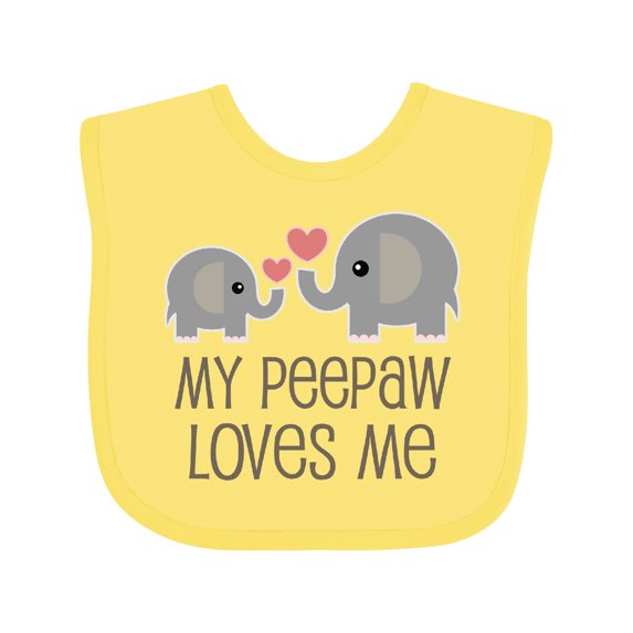 Inktastic My Peepaw Loves Me Grandchild Boys or Girls Baby Bib