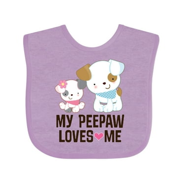 Inktastic My Peepaw Loves Me Granddaughter Girls Baby Bib