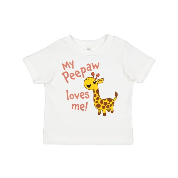 Inktastic My Peepaw Loves me- cute giraffe Boys or Girls Toddler T-Shirt