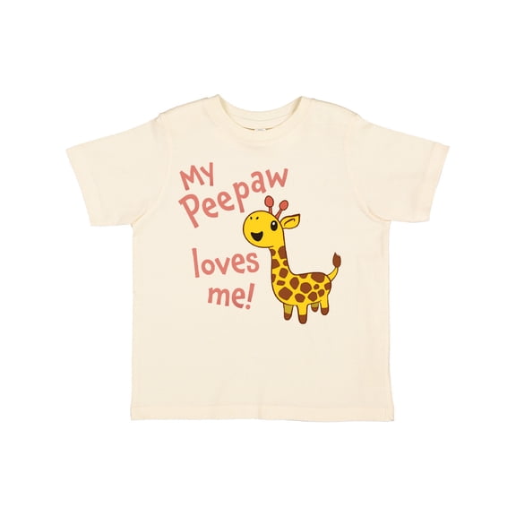 Inktastic My Peepaw Loves me- cute giraffe Boys or Girls Toddler T-Shirt