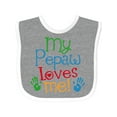 thumbnail image 1 of Inktastic My Pepaw Loves Me Grandchild Boys or Girls Baby Bib, 1 of 4