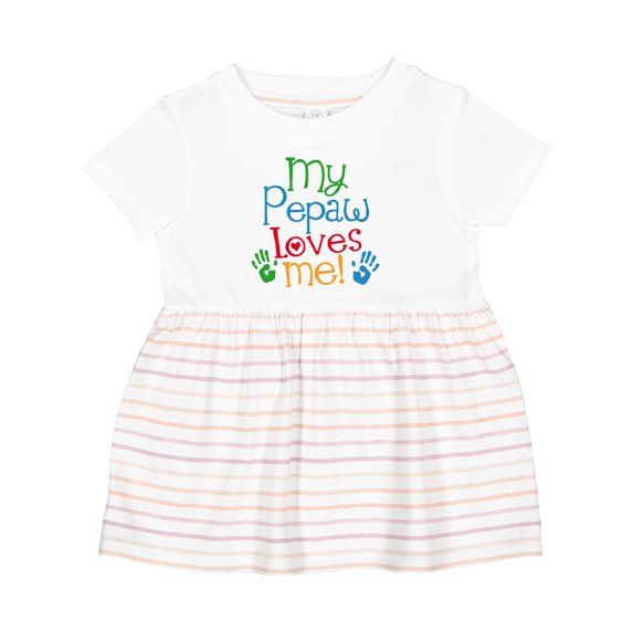 Inktastic My Pepaw Loves Me Grandchild Girls Baby Dress