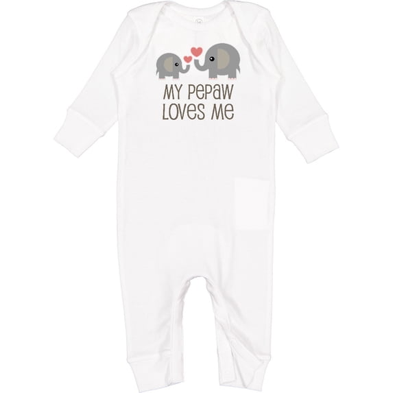 Inktastic My Pepaw Loves Me Grandson Baby Romper Coveralls