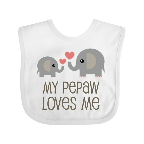 Inktastic My Pepaw Loves Me Grandson Boys or Girls Baby Bib