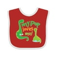 thumbnail image 1 of Inktastic My Pop Loves Me Dinosaur Boys Baby Bib, 1 of 4