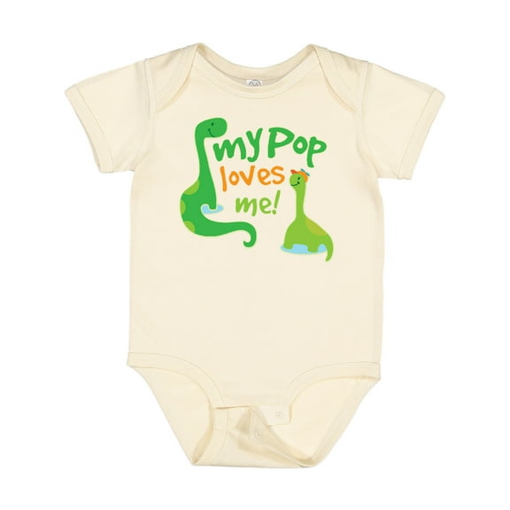 Inktastic My Pop Loves Me Dinosaur Boys Baby Bodysuit