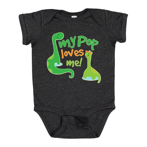 Inktastic My Pop Loves Me Dinosaur Boys Baby Bodysuit