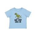thumbnail image 1 of Inktastic My Pop Loves Me Kids Dinosaur Boys Baby T-Shirt, 1 of 5