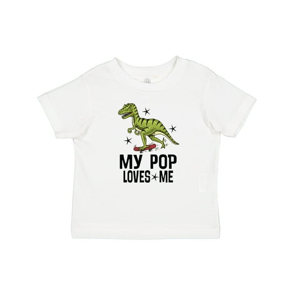 Inktastic My Pop Loves Me Kids Dinosaur Boys Baby T-Shirt