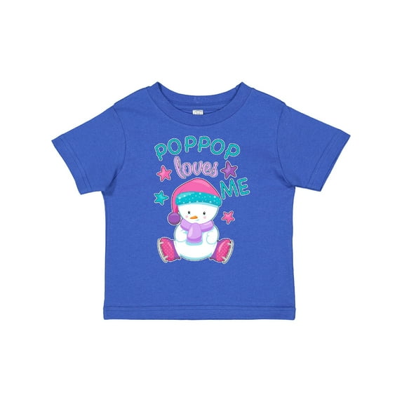 Inktastic My Pop Pop Loves Me- Cute Snow Baby Boys or Girls Toddler T-Shirt