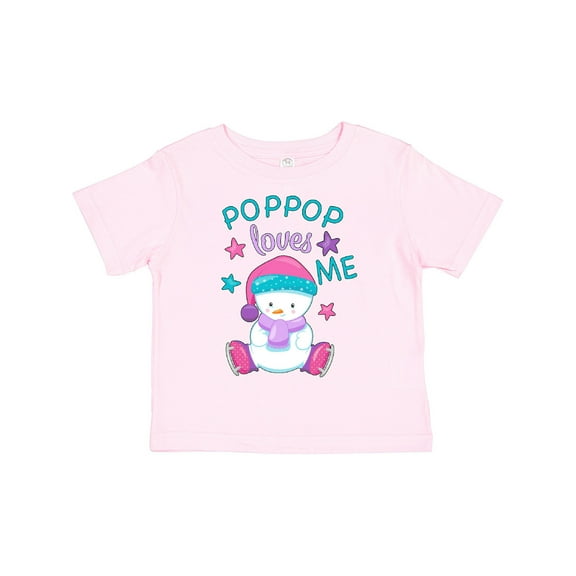 Inktastic My Pop Pop Loves Me Cute Snow Baby Boys or Girls Toddler T-Shirt